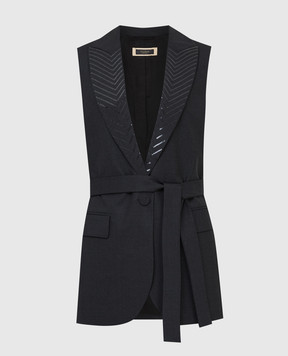 Peserico Wool vest with sequins S03752A0Q103015