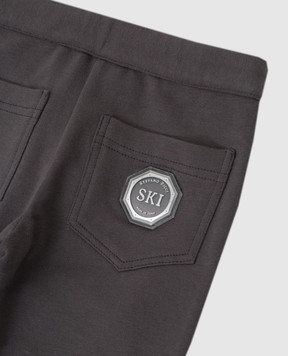 Stefano Ricci Children's charcoal joggers YAK6S12P82F6SA09