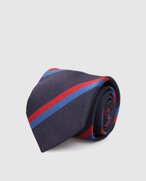 Stefano Ricci Children's silk tie with contrasting stripes YCH30103