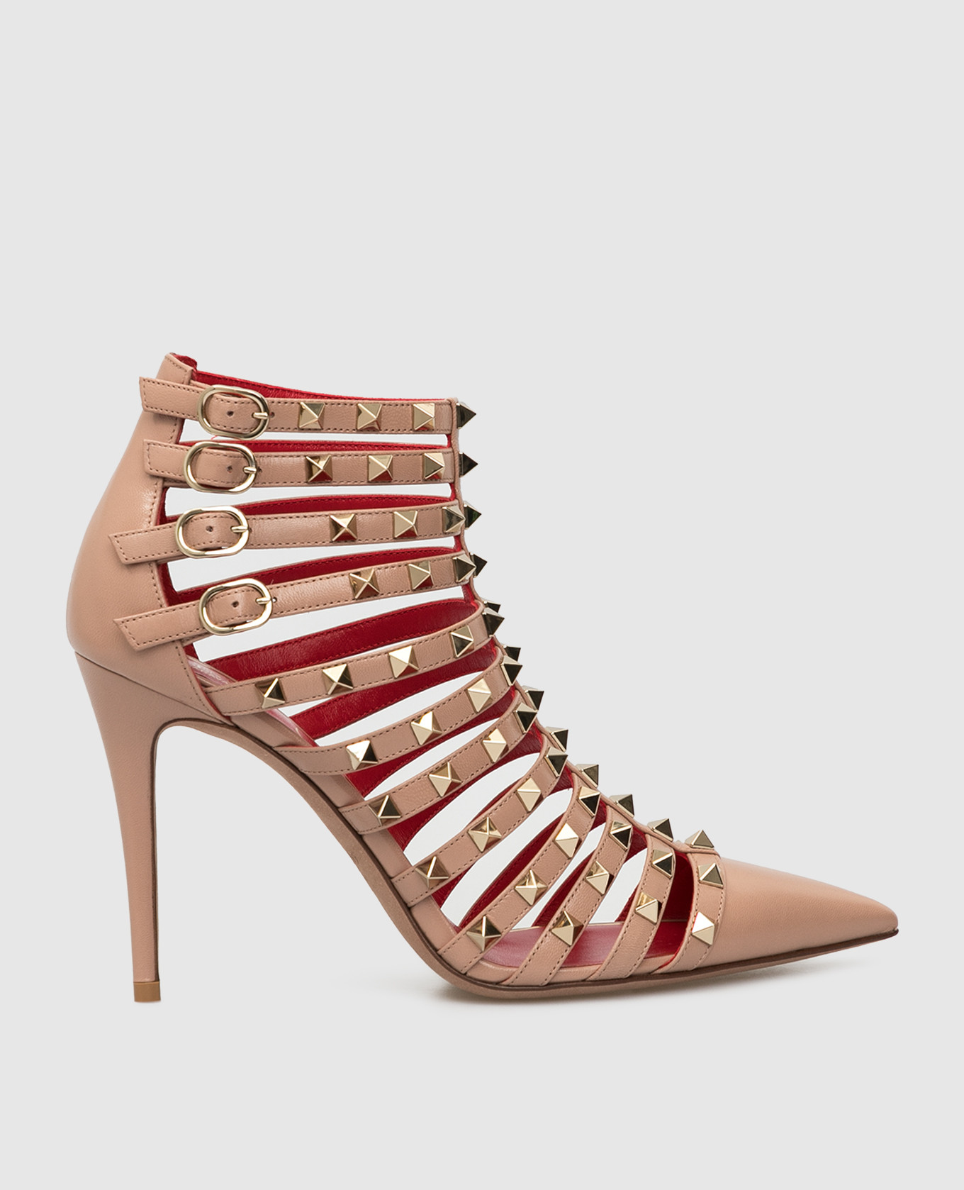 

Rockstud Alcove Beige Leather Pumps Valentino, Бежевый