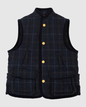 Stefano Ricci Children's navy wool and cashmere vest YXJ6K00020HTDPCK