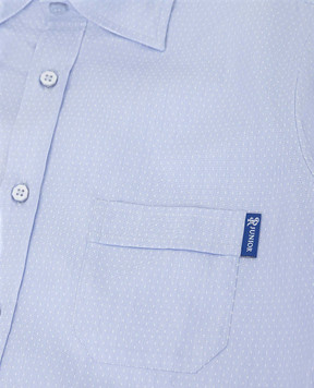 Stefano Ricci Children's blue shirt in a pattern YC002672LJ1652