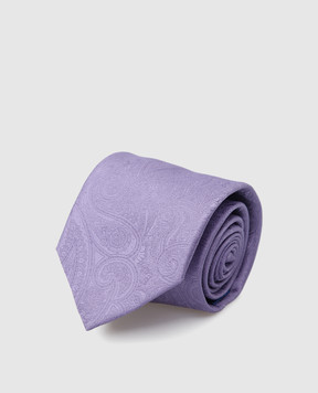 Stefano Ricci Children's silk lilac jacquard tie YCCX94102