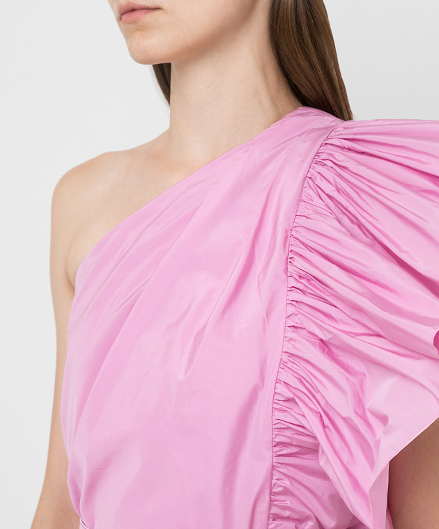 strapless open back dress Zara One Shoulder Midi Dress - Olive Palm