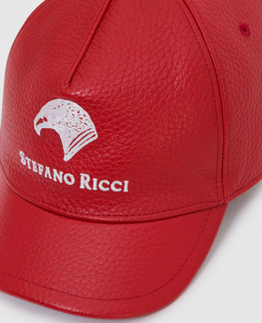 Stefano Ricci Children's leather cap with logo YVF5452SK