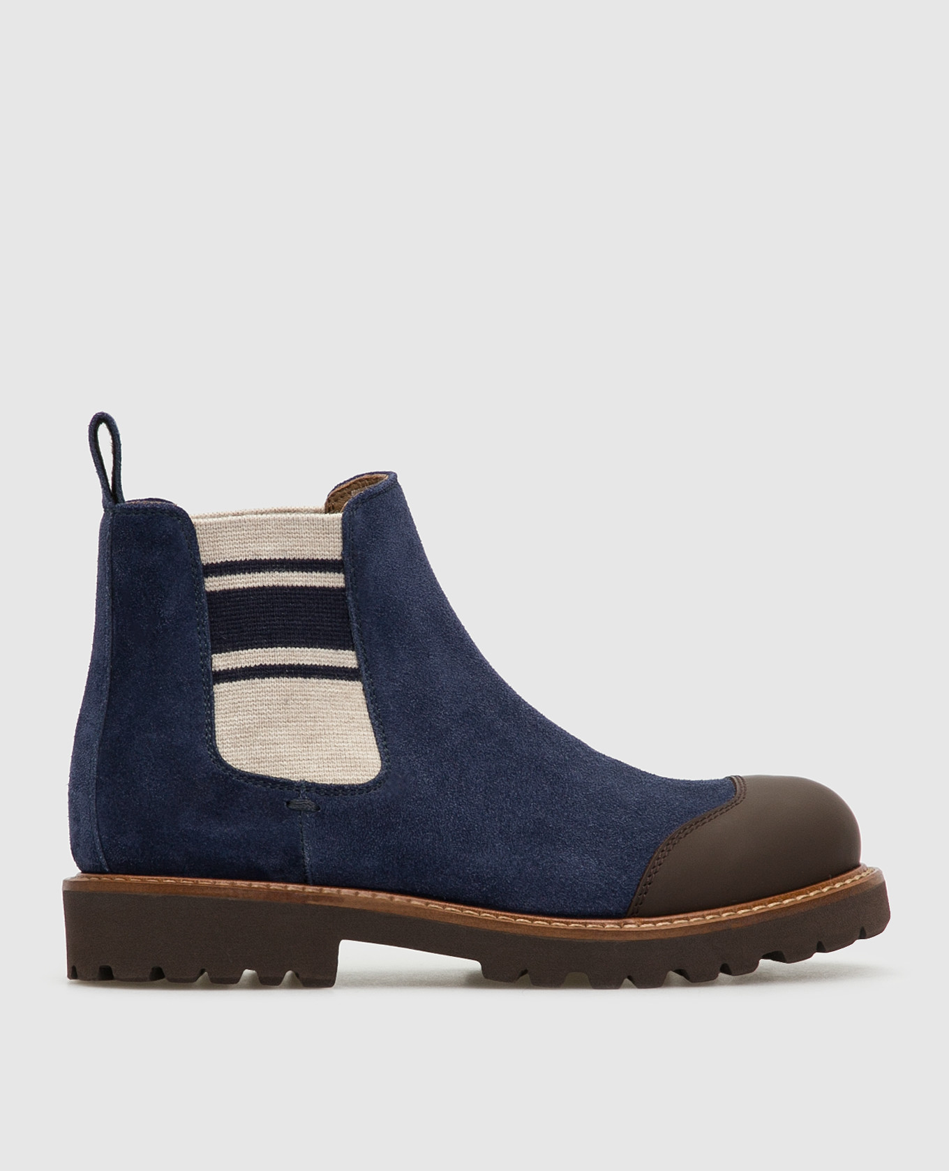 

Kids Blue Suede Chelsea Brunello Cucinelli