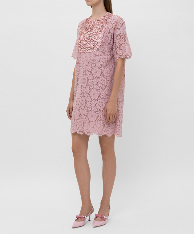chinese dress ladies Valentino Pink Embroidered Dress - BOPF