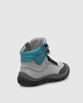 Stefano Ricci Children's gray leather boots YRU6SG802VHVH