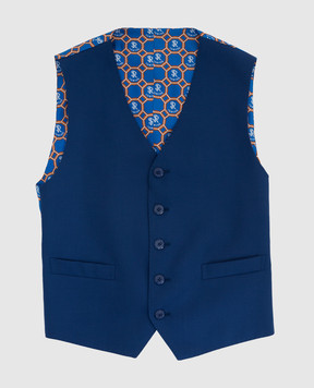 Stefano Ricci Children's blue wool vest Y3E0100000W808
