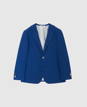 Stefano Ricci Children's blue wool jacket Y3RF376000HC3053