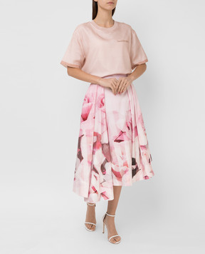 Alexander McQueen Asymmetric floral skirt 651667QCACC