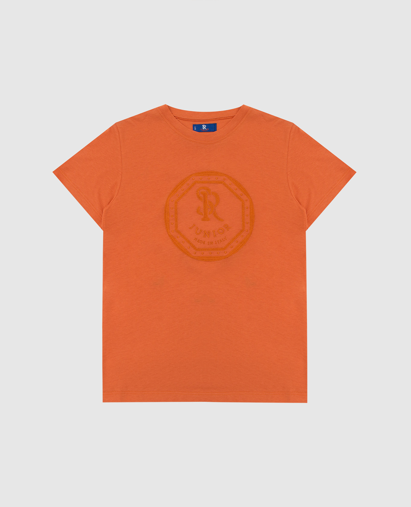 

Children's orange t-shirt with monogram embroidery Stefano Ricci