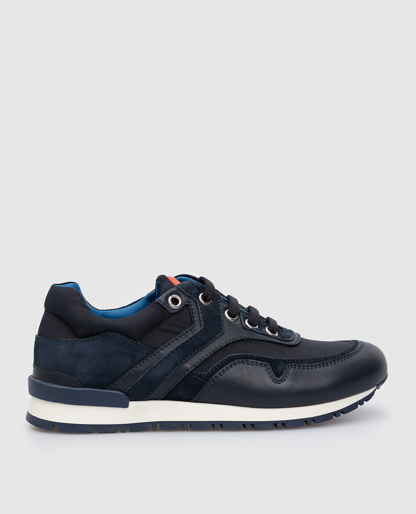 

Kids leather sneakers with logo Stefano Ricci, Синий