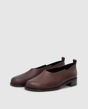 The Row Monceau dark brown leather pumps F1214RC222