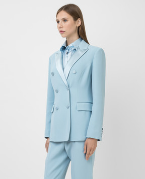 Ermanno Scervino Double breasted blue jacket D396I320UKF