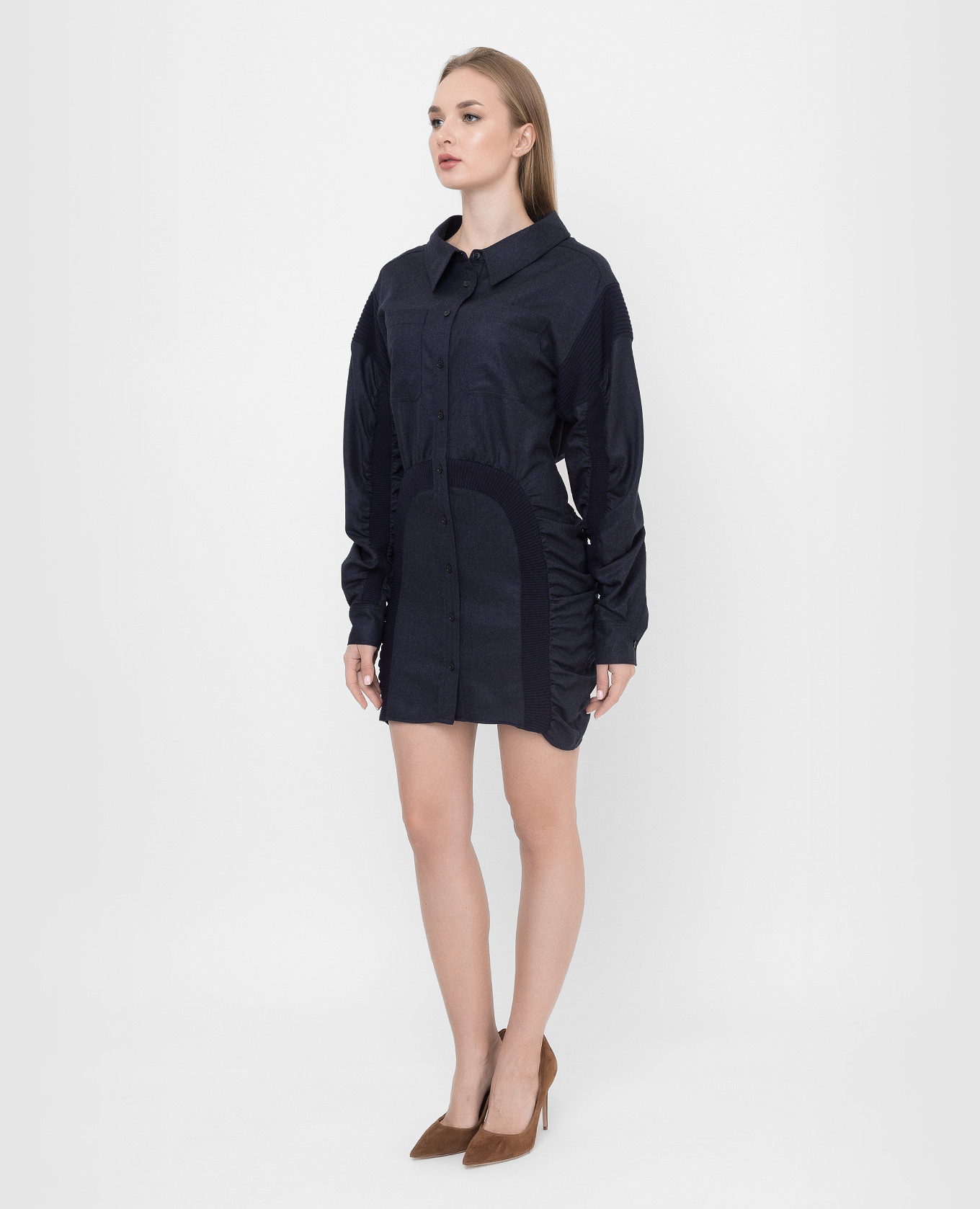 

Wren Navy Blue Wool Mini Dress Stella McCartney