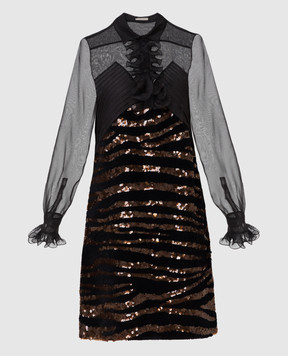 Bottega Veneta Black silk dress 535176