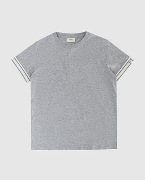 Fendi Children's gray t-shirt with logo JMI3737AJ812