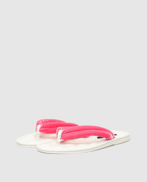 Tom Ford Pink leather slippers with velvet straps W2921NTVE011