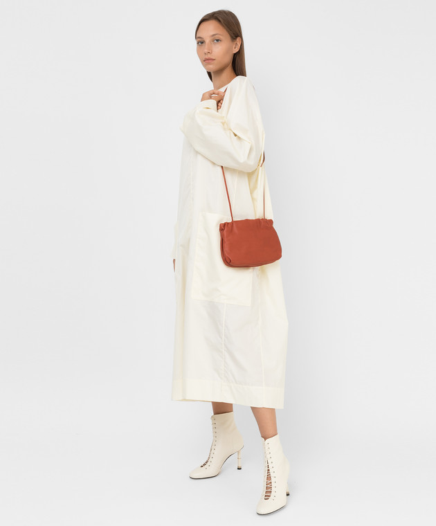 The Row - Bourse Terracotta Leather Clutch W1280L97 - buy with 