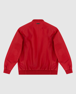 Stefano Ricci Children's red leather bomber jacket YTJ8200010NPPON