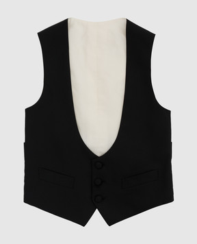 Stefano Ricci Children's black wool vest Y2EF206000160509