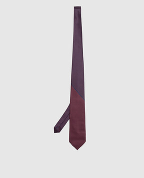 Stefano Ricci Burgundy patterned silk tie CXDD41072