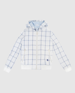 Stefano Ricci Children's white checkered jacket YAJ9200010CT002D