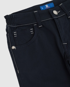 Stefano Ricci Children's dark blue trousers YFT0400090C5PPT