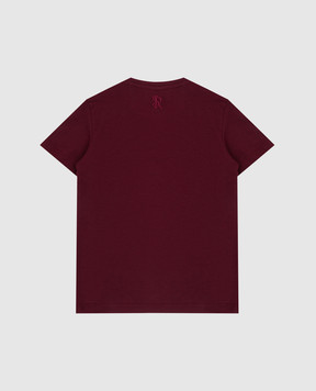 Stefano Ricci Children's burgundy t-shirt with embroidery YNH7200050803