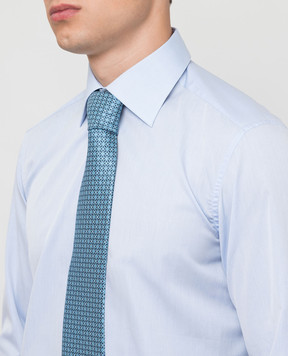 Stefano Ricci Blue silk tie in pattern pattern CH39027