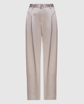 Sally LaPointe Gray silk trousers RS19704201