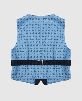 Stefano Ricci Patterned wool and silk vest Y1E0100000HC3241