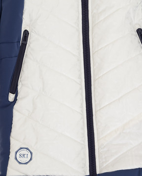 Stefano Ricci Children's ski jacket in a pattern with contrasting panels YAJ6S40060HN0020