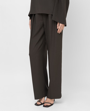 The Row Dark green wool trousers 5629W2036