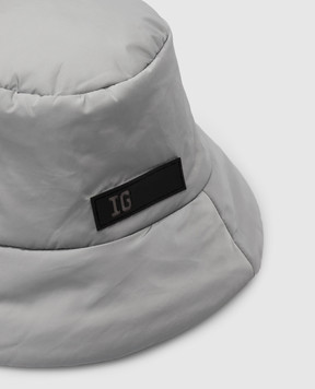 Il Gufo Children's light gray hat with a patch A21EO321N0031