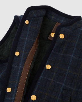 Stefano Ricci Children's navy wool and cashmere vest YXJ6K00020HTDPCK