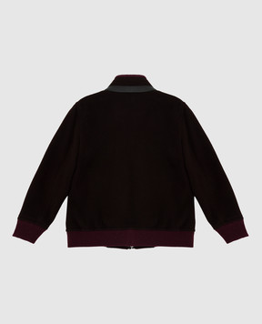 Stefano Ricci Children's dark brown cashmere jacket YUJ7400010C807