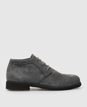 Stefano Ricci Children's gray suede deserts YRU514G816SD