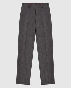 Stefano Ricci Children's gray wool trousers Y1T90AJEN0W0018C