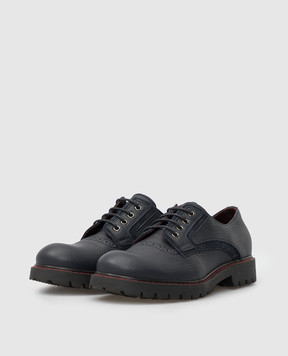 Stefano Ricci Children's leather derbies YRU04G8066RESD