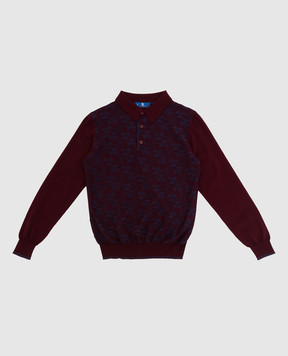 Stefano Ricci Patterned cashmere and silk polo for kids KY08001P03Y20481