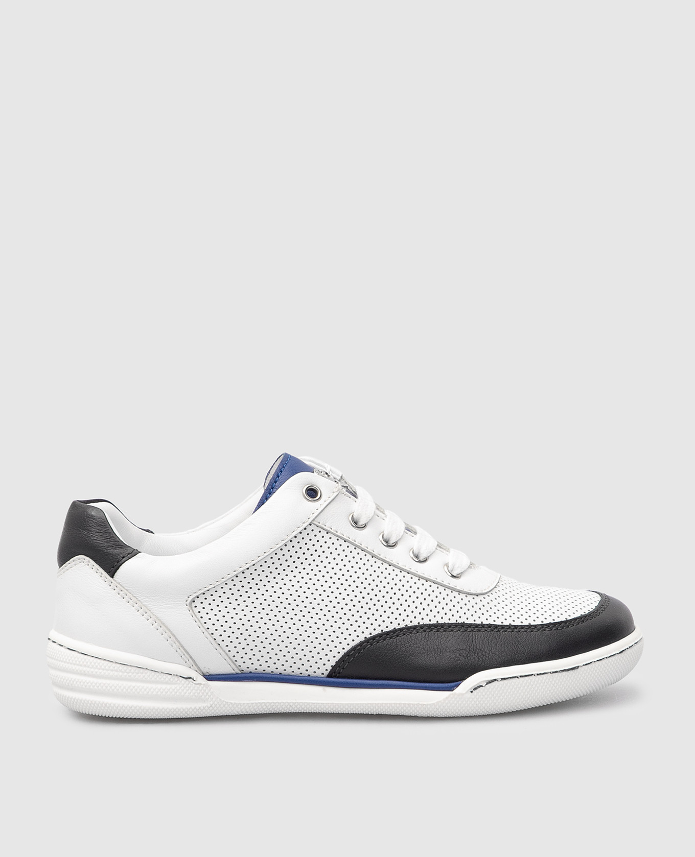 Children's leather sneakers with perforations stefano ricci