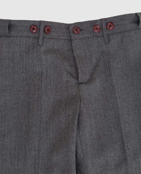 Stefano Ricci Children's gray wool trousers Y1T90AJEN0W0018C