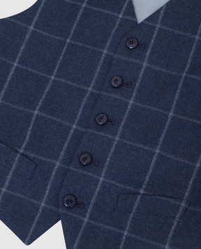 Stefano Ricci Checked wool vest for children Y1E0100000W0015C
