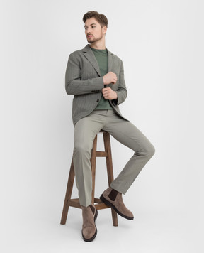 Brunello Cucinelli Striped silk and linen blazer MW4397BND