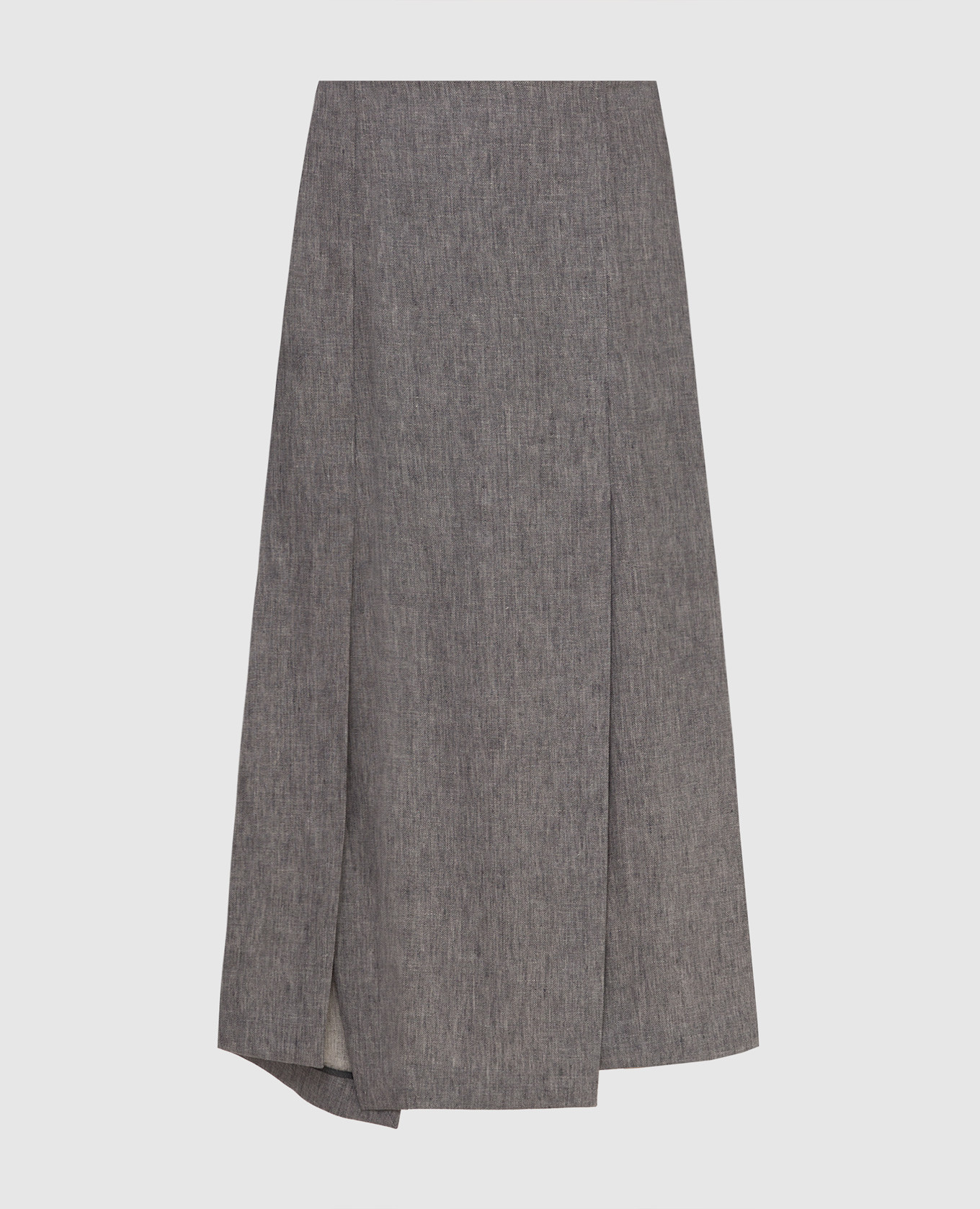 

Linen skirt with slits Brunello Cucinelli, Grey