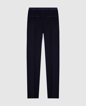Stefano Ricci Children's dark blue wool trousers Y2T0960000160509