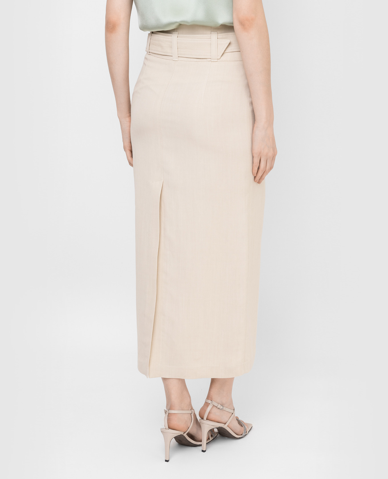 

Light beige slit skirt Brunello Cucinelli