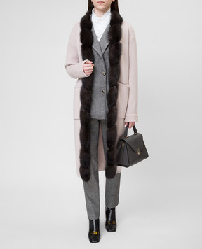 Real Furs House Beige coat CSR01